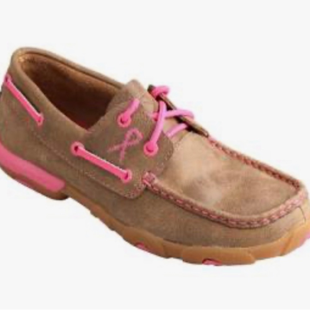 Twisted X Kid's Breast Cancer Awareness Bomber Boat Shoe